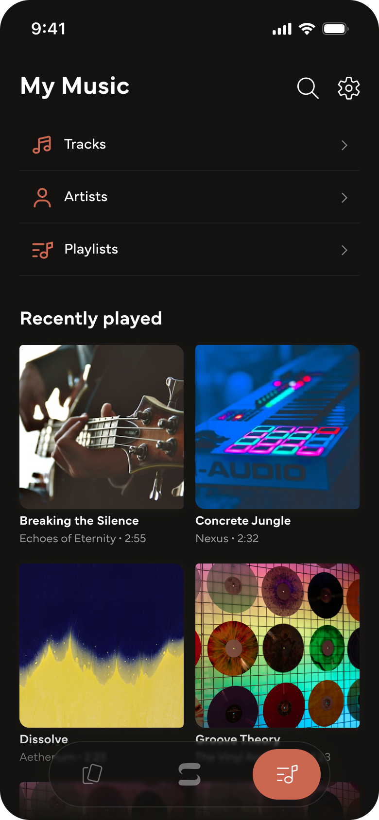 Your Serenada library: My Music