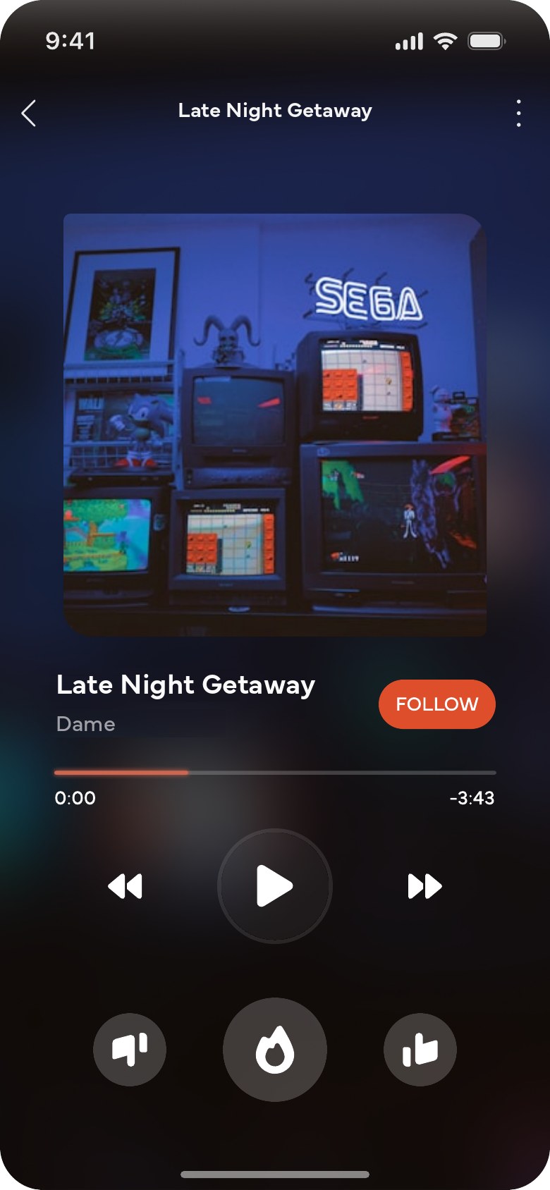 Late Night Getaway by Dame playing in Serenada